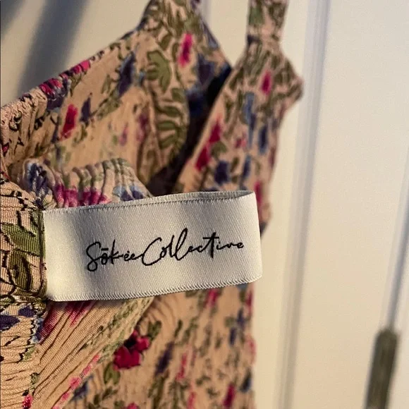 Sokie Collective Floral Maxi Dress in Pink and Blue - Picture 2 of 3